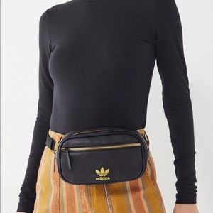 Adidas Faux Leather Gold Fanny Pack